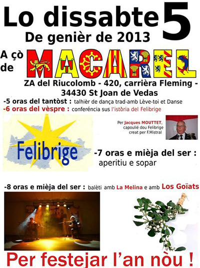 Affiche Macarelada 05 janvier 2013